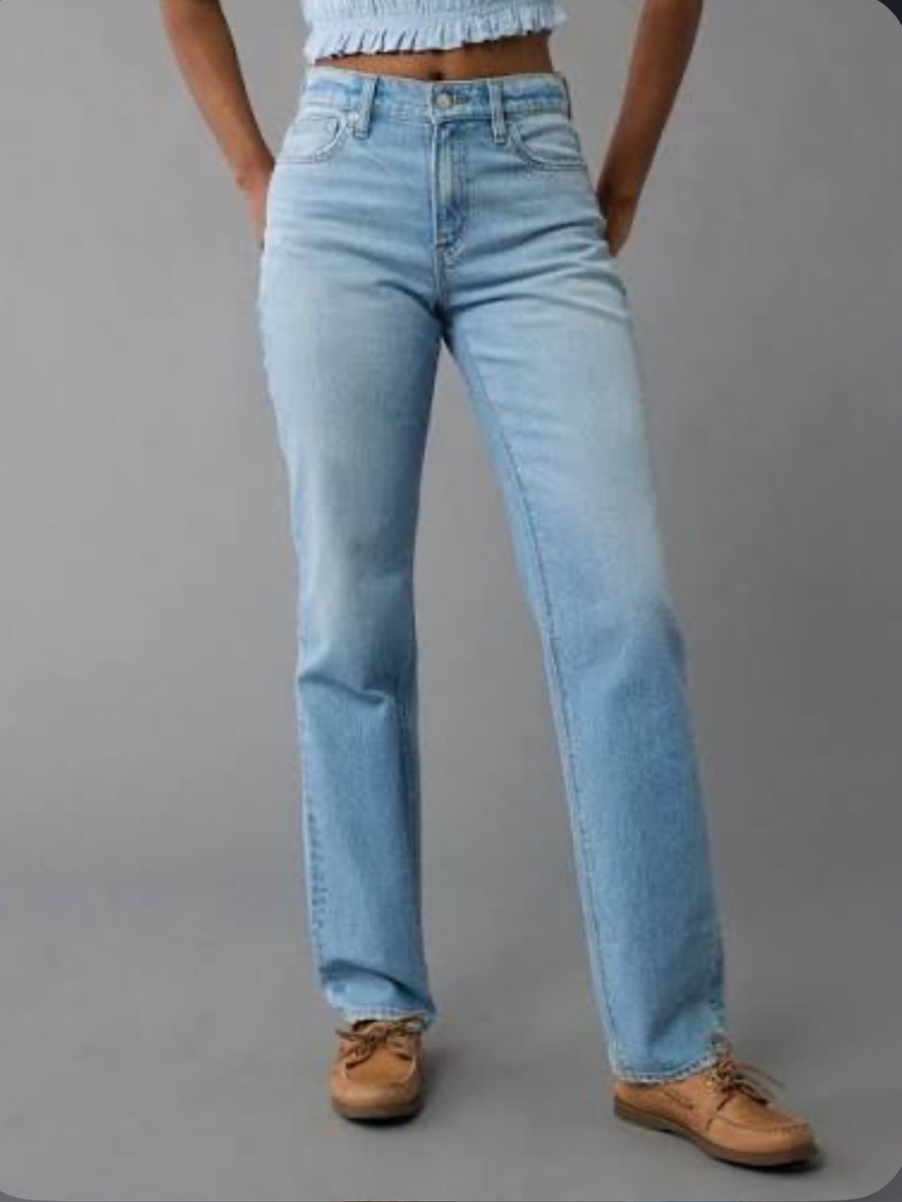 AE Super High Rise Straight Jeans Plus Size